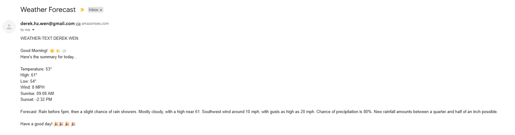 Weather Text Screenshot 2